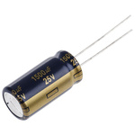 Panasonic 1500μF Aluminium Electrolytic Capacitor 25V dc, Radial, Through Hole - EEUFC1E152