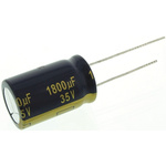 Panasonic 1800μF Aluminium Electrolytic Capacitor 35V dc, Radial, Through Hole - EEUFC1V182