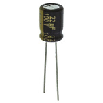 Panasonic 22μF Aluminium Electrolytic Capacitor 100V dc, Radial, Through Hole - EEUFC2A220