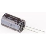 Nichicon 2200μF Aluminium Electrolytic Capacitor 25V dc, Radial, Through Hole - UPS1E222MHD