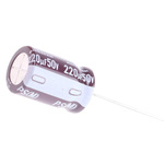 Nichicon 220μF Aluminium Electrolytic Capacitor 50V dc, Radial, Through Hole - UPS1H221MPD