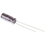 Nichicon 10μF Aluminium Electrolytic Capacitor 63V dc, Radial, Through Hole - UPM1J100MDD