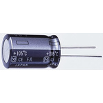 Panasonic 1200μF Aluminium Electrolytic Capacitor 10V dc, Radial, Through Hole - EEUFM1A122