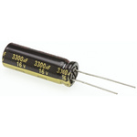 Panasonic 3300μF Aluminium Electrolytic Capacitor 16V dc, Radial, Through Hole - EEUFM1C332L