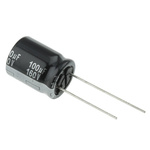 Panasonic 100μF Aluminium Electrolytic Capacitor 160V dc, Radial, Through Hole - EEUED2C101S