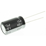 Panasonic 15μF Aluminium Electrolytic Capacitor 400V dc, Radial, Through Hole - EEUED2G150