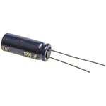Panasonic 1000μF Aluminium Electrolytic Capacitor 10V dc, Radial, Through Hole - EEUFC1A102L