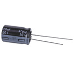 Panasonic 470μF Aluminium Electrolytic Capacitor 50V dc, Radial, Through Hole - EEUFR1H471