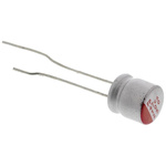 Nichicon 10μF Polymer Aluminium Solid Electrolytic Capacitor 25V dc, Radial, Through Hole - RNS1E100MDS1JT