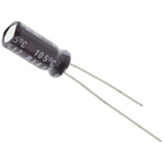 Nichicon 47μF Aluminium Electrolytic Capacitor 25V dc, Radial, Through Hole - UPW1E470MDD