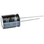 Panasonic 1000μF Aluminium Electrolytic Capacitor 35V dc, Radial, Through Hole - EEUTP1V102