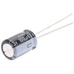 Nichicon 100μF Aluminium Electrolytic Capacitor 63V dc, Radial, Through Hole - UVY1J101MPD