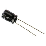 Panasonic 100μF Aluminium Electrolytic Capacitor 50V dc, Radial, Through Hole - EEUEB1H101S