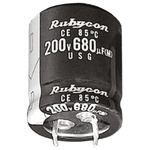Rubycon 2200μF Aluminium Electrolytic Capacitor 200V dc, Snap-In - 200USG2200MEFCSN35X40