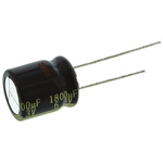 Panasonic 1800μF Aluminium Electrolytic Capacitor 6.3V dc, Radial, Through Hole - EEUFK0J182S