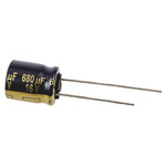 Panasonic 680μF Aluminium Electrolytic Capacitor 16V dc, Radial, Through Hole - EEUFK1C681