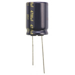 Panasonic 4700μF Aluminium Electrolytic Capacitor 25V dc, Radial, Through Hole - EEUFK1E472S