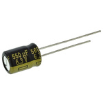 Panasonic 560μF Aluminium Electrolytic Capacitor 6.3V dc, Radial, Through Hole - EEUFC0J561