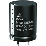 EPCOS 220μF Aluminium Electrolytic Capacitor 450V dc, Snap-In - B43505C5227M