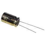Panasonic 1500μF Aluminium Electrolytic Capacitor 16V dc, Radial, Through Hole - EEUFM1C152