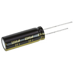 Panasonic 2200μF Aluminium Electrolytic Capacitor 25V dc, Radial, Through Hole - EEUFM1E222L