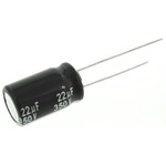 Panasonic 22μF Aluminium Electrolytic Capacitor 350V dc, Radial, Through Hole - EEUED2V220