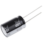 Panasonic 33μF Aluminium Electrolytic Capacitor 450V dc, Radial, Through Hole - EEUEE2W330