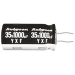 Rubycon 2200μF Aluminium Electrolytic Capacitor 16V dc, Radial, Through Hole - 16YXF2200MEFCKC12.5X25