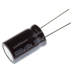 Nichicon 1000μF Aluminium Electrolytic Capacitor 50V dc, Radial, Through Hole - UPW1H102MHD