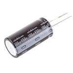 Nichicon 100μF Aluminium Electrolytic Capacitor 450V dc, Radial, Through Hole - UPW2W101MRD