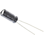 Nichicon 100μF Aluminium Electrolytic Capacitor 25V dc, Radial, Through Hole - UVY1E101MDD