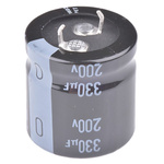 Nichicon 330μF Aluminium Electrolytic Capacitor 200V dc, Snap-In - LGU2D331MELA