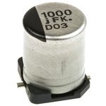 Panasonic 1000μF Aluminium Electrolytic Capacitor 6.3V dc, Surface Mount - EEEFK0J102AP