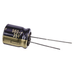 Panasonic 560μF Aluminium Electrolytic Capacitor 35V dc, Radial, Through Hole - EEUFK1V561S