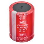 Wurth Elektronik 560μF Aluminium Electrolytic Capacitor 450V dc, Snap-In - 861221486024