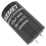 KEMET 470μF Aluminium Electrolytic Capacitor 400V dc, Snap-In - PEH536VDG3470M3