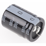 Nichicon 680μF Aluminium Electrolytic Capacitor 200V dc, Snap-In - LGU2D681MELA