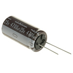 Nichicon 4700μF Aluminium Electrolytic Capacitor 25V dc, Radial, Through Hole - UPS1E472MHD