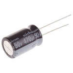 Nichicon 470μF Aluminium Electrolytic Capacitor 50V dc, Radial, Through Hole - UPW1H471MHD