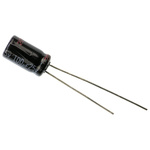 Panasonic 100μF Aluminium Electrolytic Capacitor 25V dc, Radial, Through Hole - EEUHD1E101