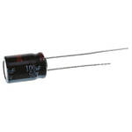 Panasonic 100μF Aluminium Electrolytic Capacitor 50V dc, Radial, Through Hole - EEUHD1H101