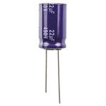 Panasonic 22μF Aluminium Electrolytic Capacitor 450V dc, Radial, Through Hole - ECA2WM220