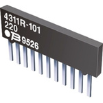 Bourns Isolated Resistor Network ±2% 4 Resistors, 1W Total, SIP package 4300R Through Hole