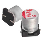Wurth Elektronik 10μF Aluminium Electrolytic Capacitor 6.3V dc, Surface Mount - 865090140001