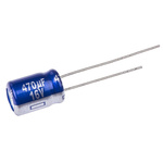 Panasonic 470μF Electrolytic Capacitor 16V dc, Through Hole - ECA1CAM471X