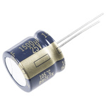 Panasonic 1500μF Aluminium Electrolytic Capacitor 25V dc, Radial, Through Hole - EEUFK1E152S