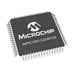 dsPIC33EV32GM106-I/PT Microchip, 16bit Digital Signal Processor 25MHz 32 kB Flash 64-Pin TQFP