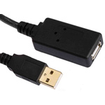 RS PRO Male USB A to Female USB A USB Extension Cable, 12m, USB 2.0