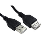 RS PRO Male USB A to Female USB A USB Cable, 0.5m, USB 2.0 A