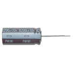 Nichicon 220μF Aluminium Electrolytic Capacitor 63V dc, Radial, Through Hole - UPW1J221MPD1TD
